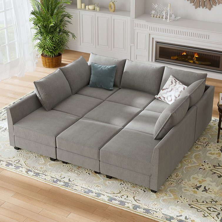 Wide deals chaise sofa